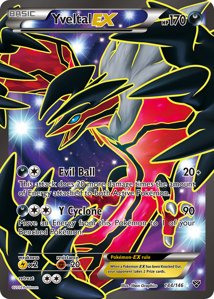 Yveltal EX (144/146) [XY: Base Set] | Fandemonia Ltd