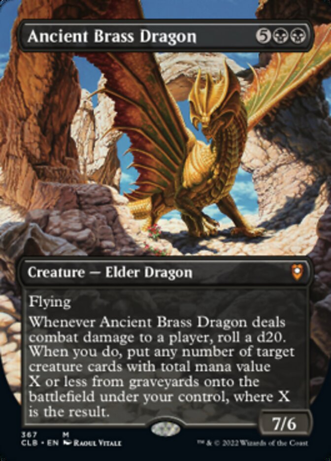 Ancient Brass Dragon (Borderless Alternate Art) [Commander Legends: Battle for Baldur's Gate] | Fandemonia Ltd
