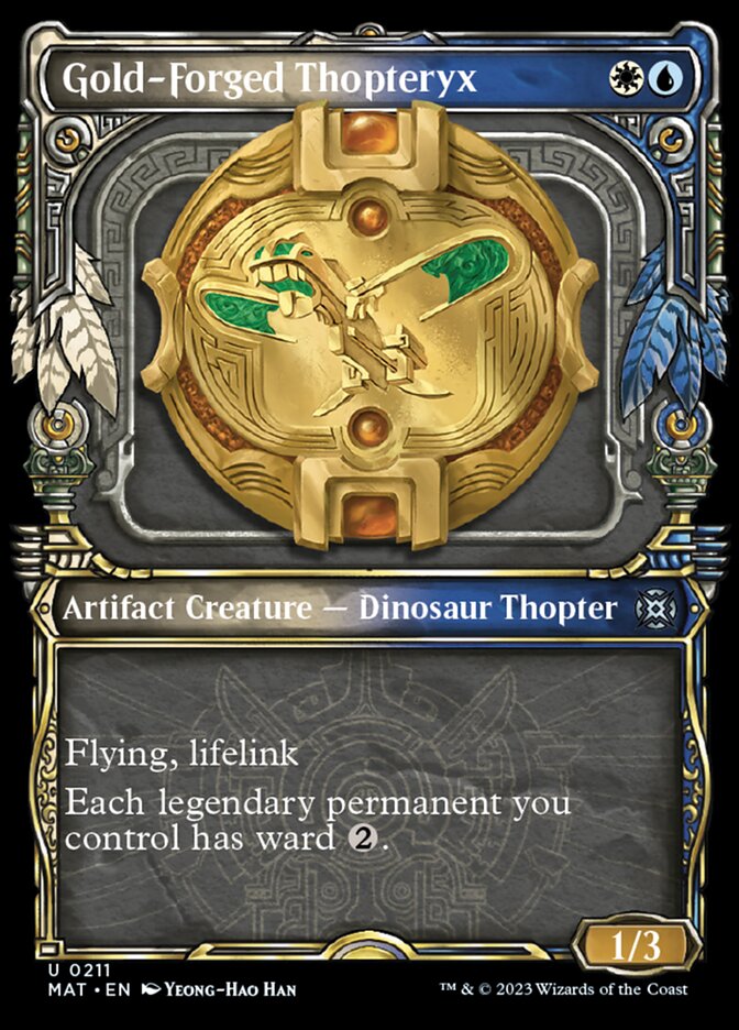 Gold-Forged Thopteryx (Showcase Halo Foil) [March of the Machine: The Aftermath] | Fandemonia Ltd