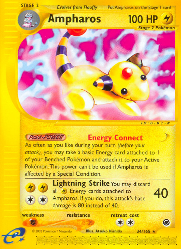 Ampharos (34/165) [Expedition: Base Set] | Fandemonia Ltd