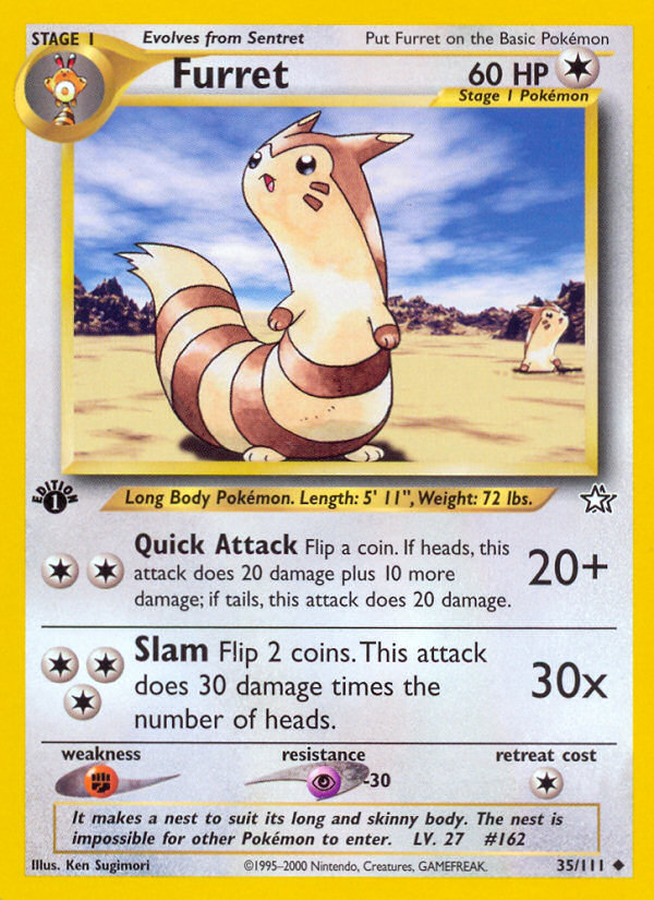 Furret (35/111) [Neo Genesis 1st Edition] | Fandemonia Ltd