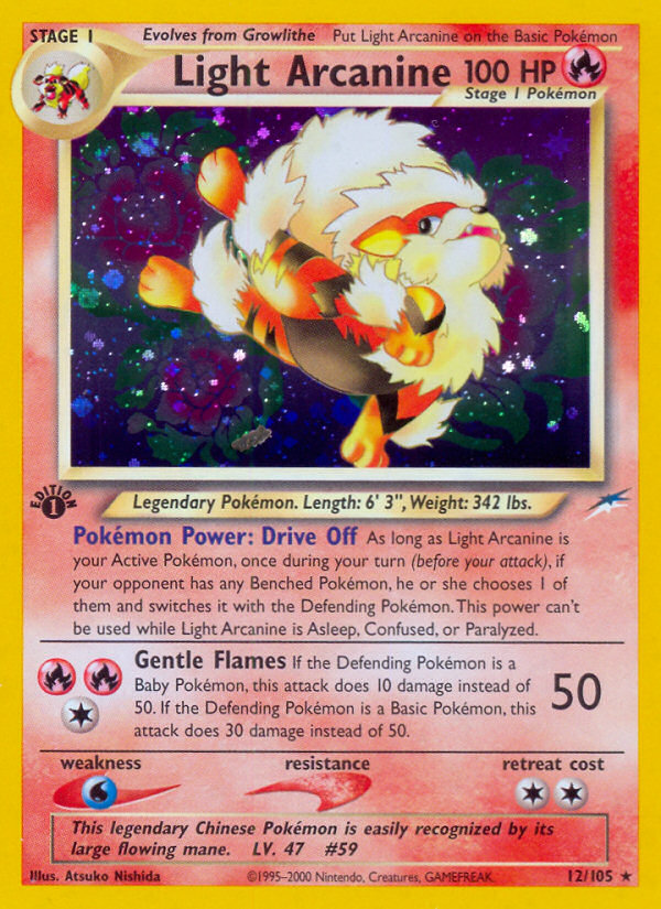 Light Arcanine (12/105) [Neo Destiny 1st Edition] | Fandemonia Ltd