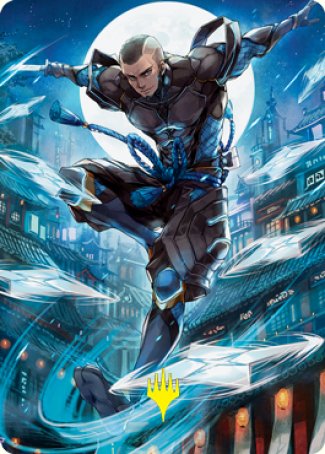 Kaito Shizuki 1 Art Card (Gold-Stamped Signature) [Kamigawa: Neon Dynasty Art Series] | Fandemonia Ltd