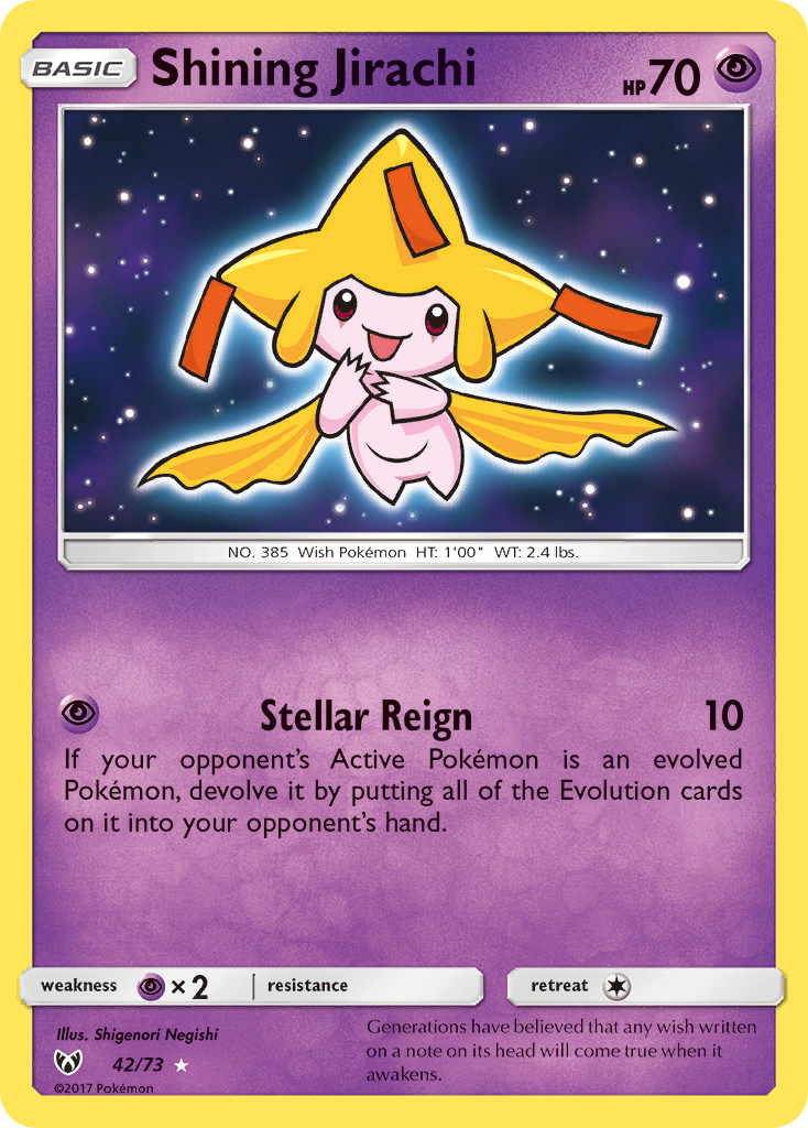 Shining Jirachi (42/73) [Sun & Moon: Shining Legends] | Fandemonia Ltd