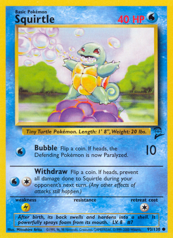 Squirtle (93/130) [Base Set 2] | Fandemonia Ltd