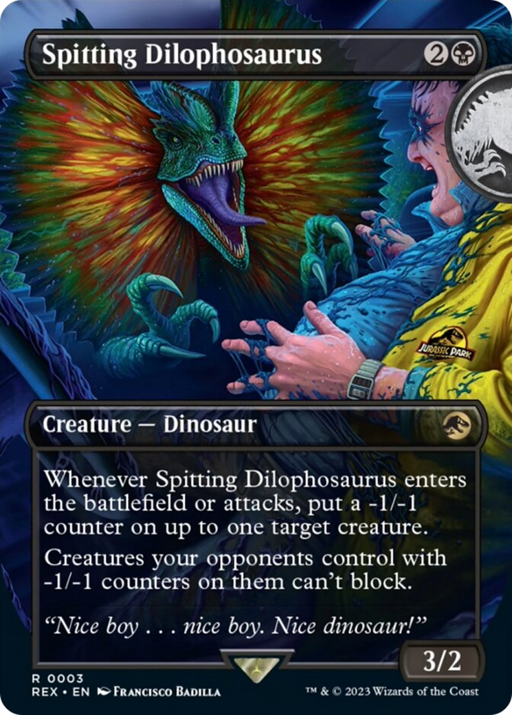 Spitting Dilophosaurus (Borderless) [Jurassic World Collection] | Fandemonia Ltd