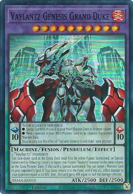 Vaylantz Genesis Grand Duke [TAMA-EN010] Super Rare | Fandemonia Ltd