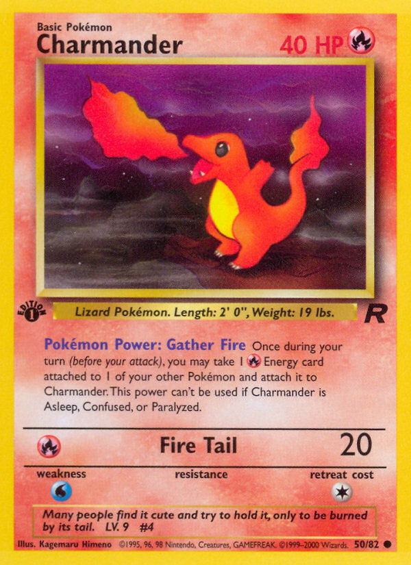 Charmander (50/82) [Team Rocket 1st Edition] | Fandemonia Ltd