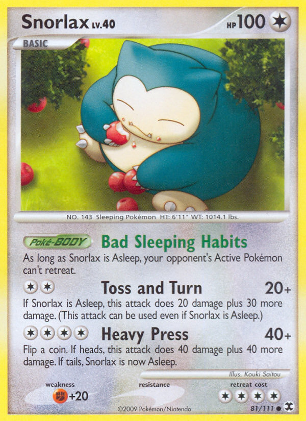 Snorlax (81/111) [Platinum: Rising Rivals] | Fandemonia Ltd