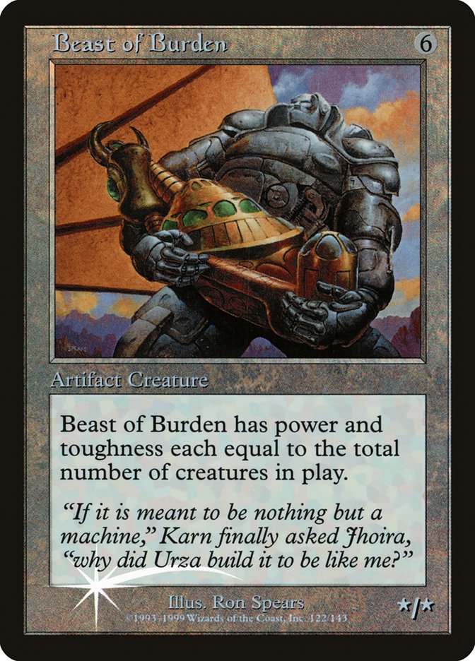 Beast of Burden (Misprinted) [Urza's Legacy Promos] | Fandemonia Ltd
