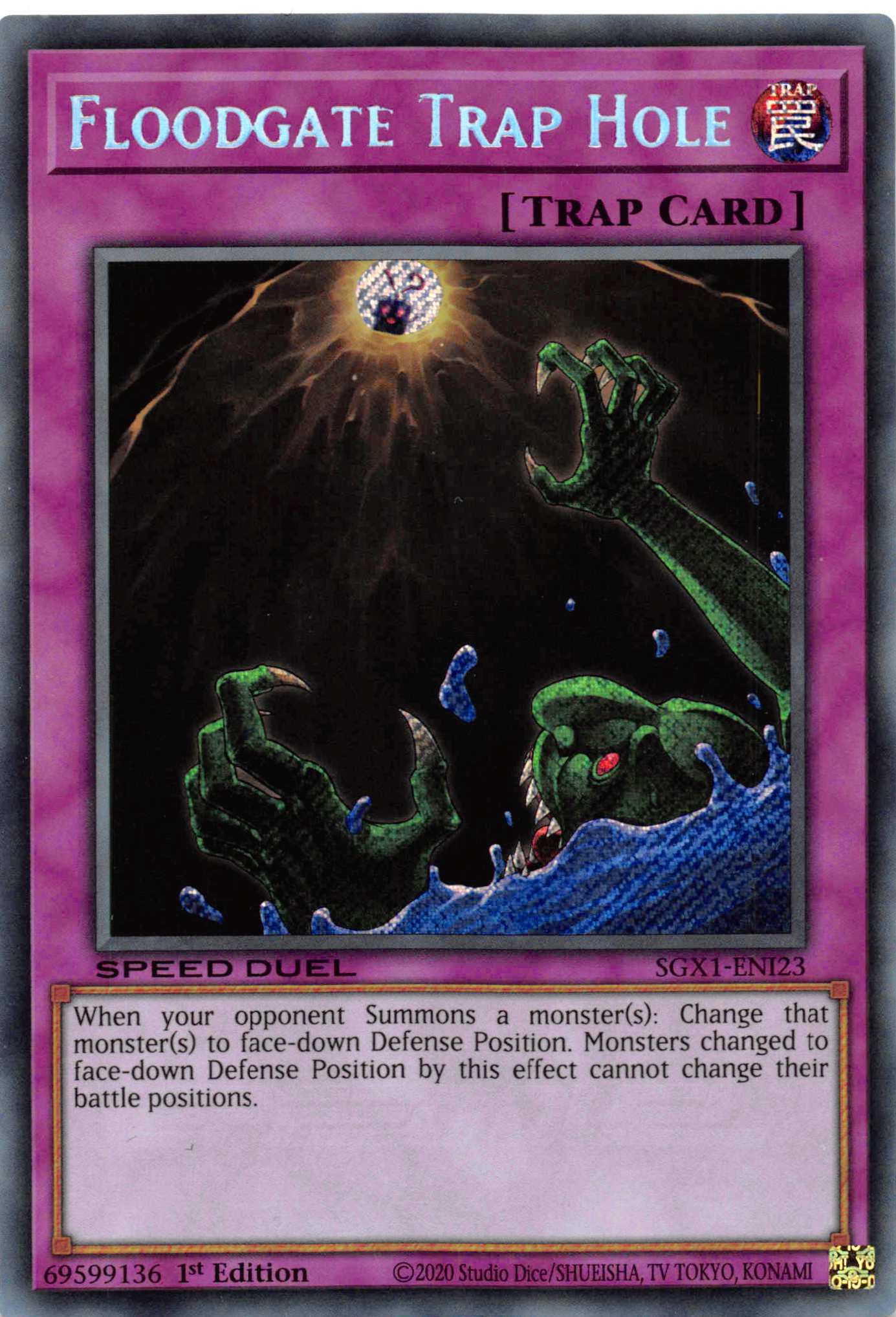 Floodgate Trap Hole [SGX1-ENI23] Secret Rare | Fandemonia Ltd