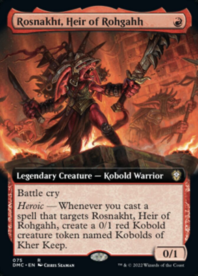 Rosnakht, Heir of Rohgahh (Extended Art) [Dominaria United Commander] | Fandemonia Ltd