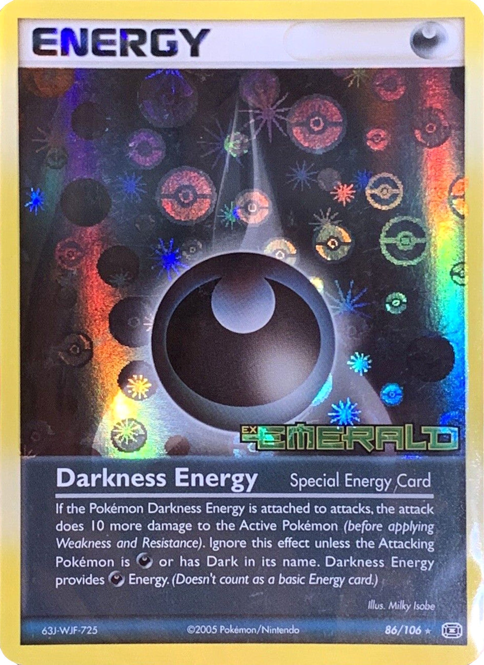 Darkness Energy (86/106) (Stamped) [EX: Emerald] | Fandemonia Ltd