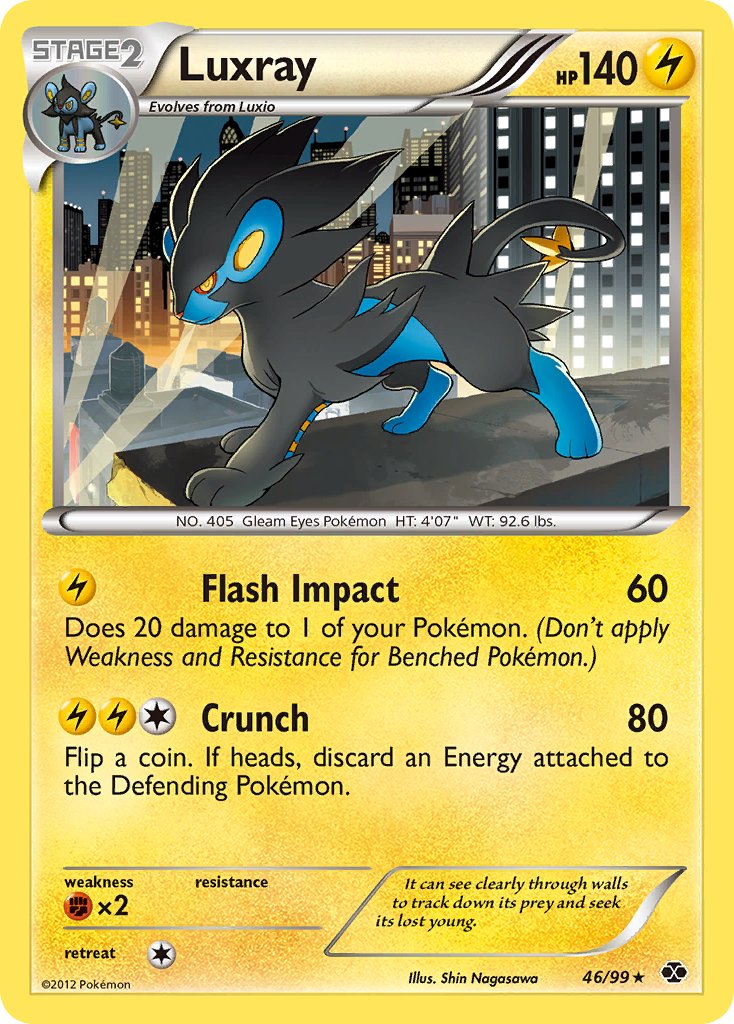 Luxray (46/99) (Cosmos Holo) (Blister Exclusive) [Black & White: Next Destinies] | Fandemonia Ltd