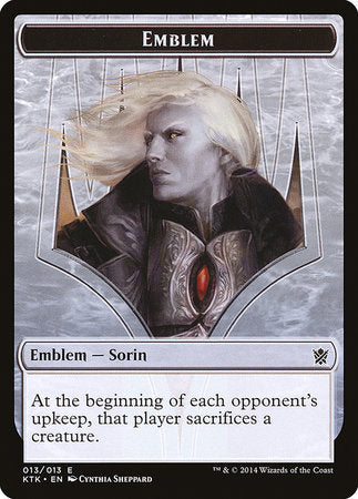 Emblem - Sorin, Solemn Visitor [Khans of Tarkir Tokens] | Fandemonia Ltd