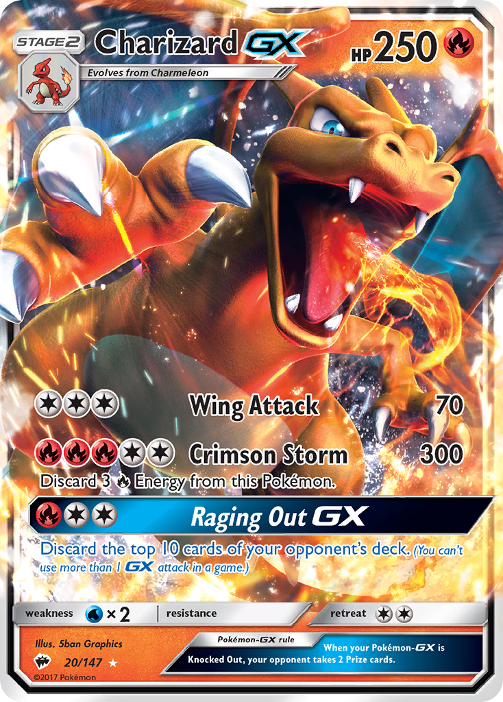 Charizard GX (20/147) [Sun & Moon: Burning Shadows] | Fandemonia Ltd