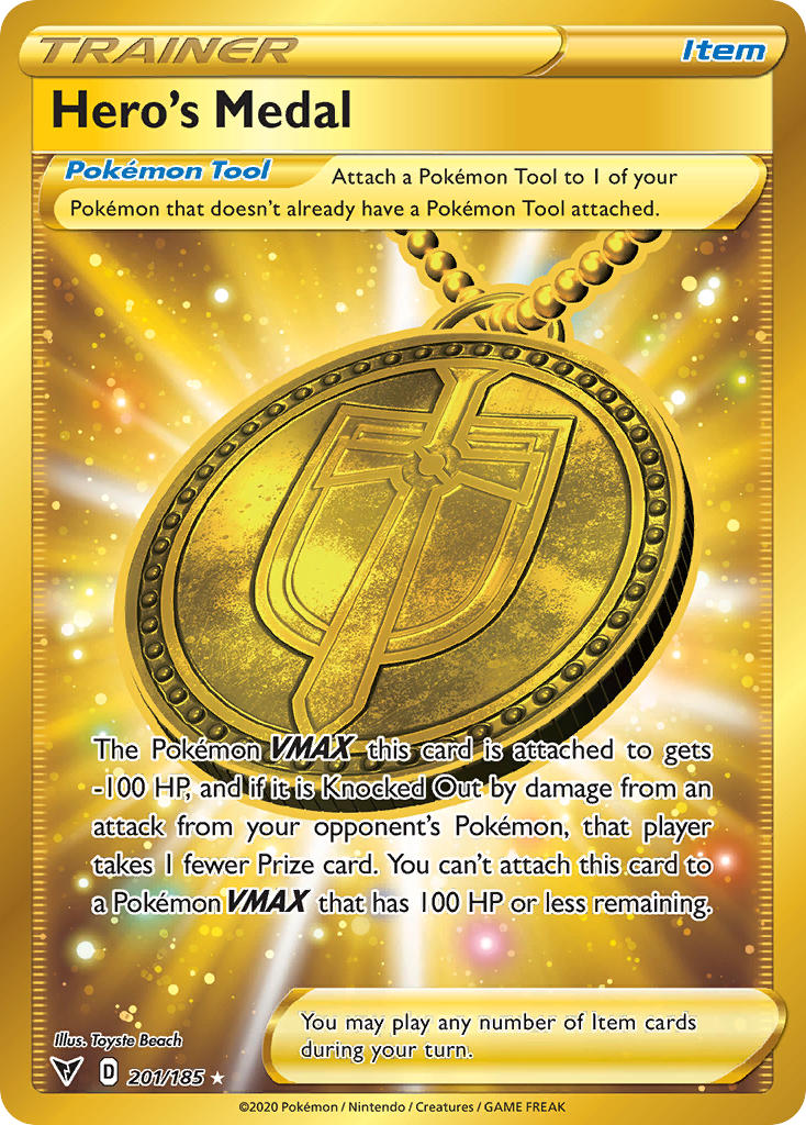Hero's Medal (201/185) [Sword & Shield: Vivid Voltage] | Fandemonia Ltd