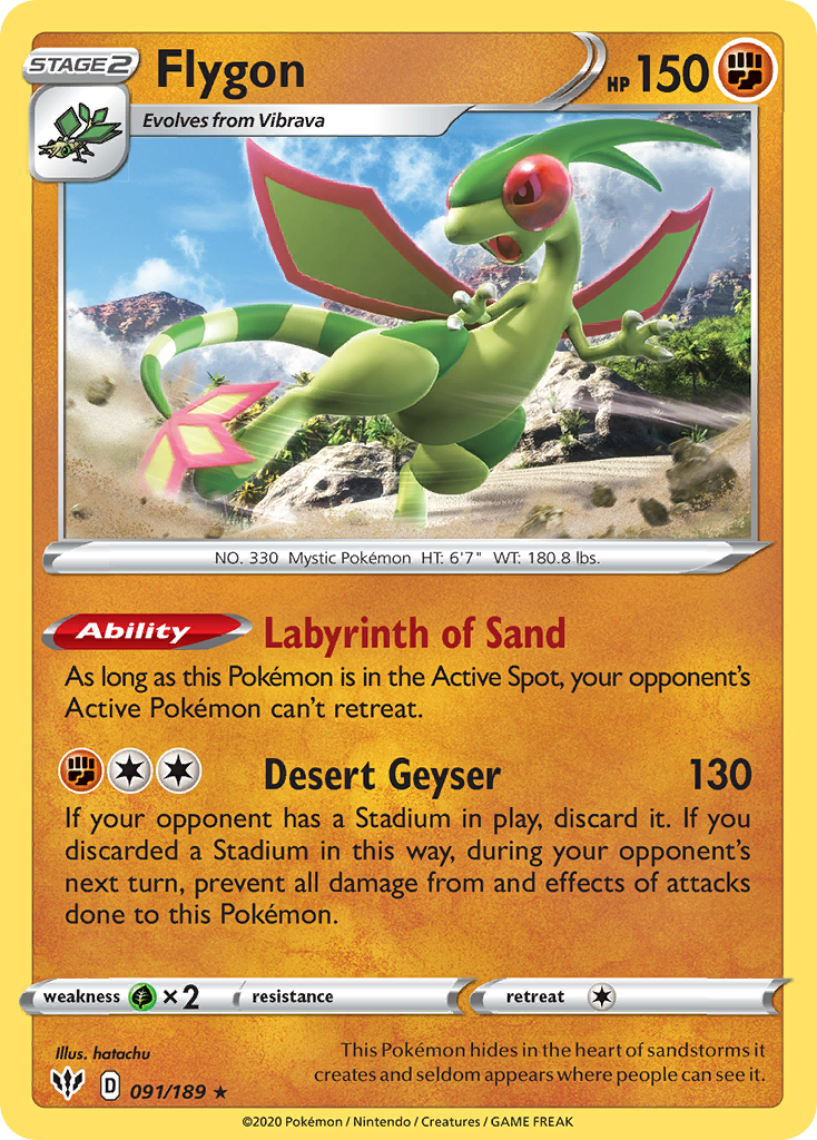 Flygon (091/189) [Sword & Shield: Darkness Ablaze] | Fandemonia Ltd