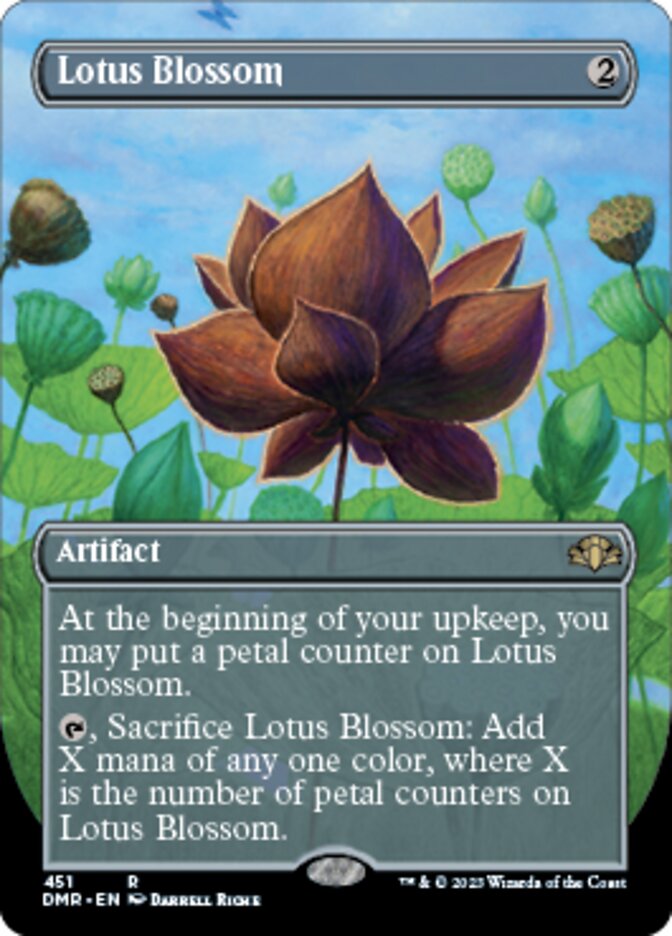 Lotus Blossom (Borderless Alternate Art) [Dominaria Remastered] | Fandemonia Ltd