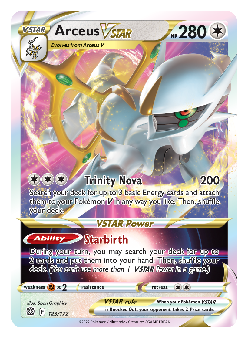 Arceus VSTAR (123/172) (Jumbo Card) [Sword & Shield: Brilliant Stars] | Fandemonia Ltd