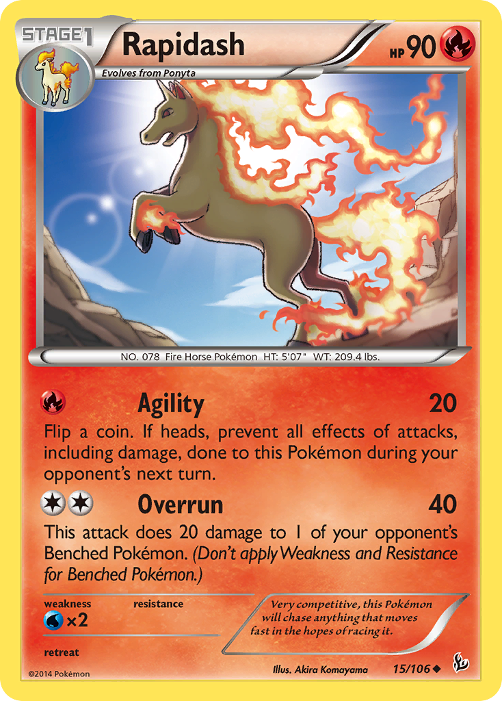 Rapidash (15/106) [XY: Flashfire] | Fandemonia Ltd