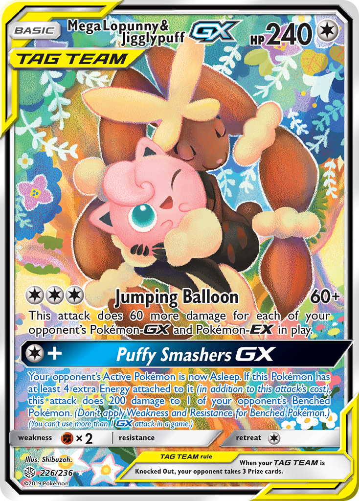 Mega Lopunny & Jigglypuff GX (226/236) [Sun & Moon: Cosmic Eclipse] | Fandemonia Ltd