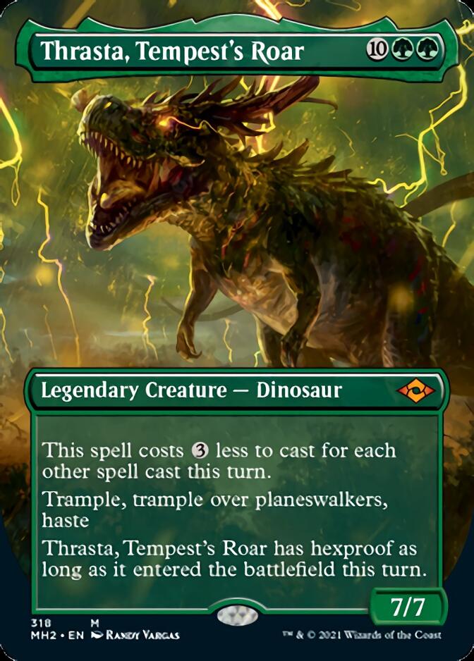Thrasta, Tempest's Roar (Borderless Alternate Art) [Modern Horizons 2] | Fandemonia Ltd