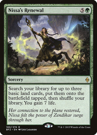 Nissa's Renewal [Battle for Zendikar] | Fandemonia Ltd