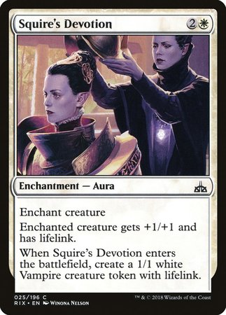 Squire's Devotion [Rivals of Ixalan] | Fandemonia Ltd