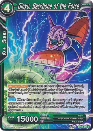 Ginyu, Backbone of the Force [BT10-076] | Fandemonia Ltd