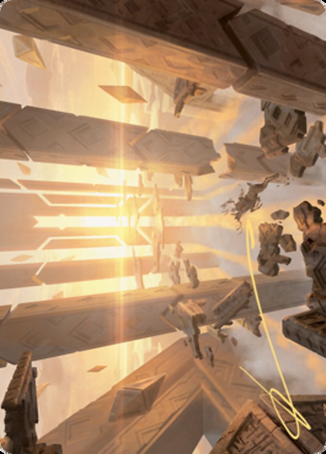 Skyclave Basilica Art Card (Gold-Stamped Signature) [Zendikar Rising Art Series] | Fandemonia Ltd