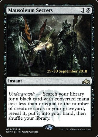 Mausoleum Secrets [Guilds of Ravnica Promos] | Fandemonia Ltd