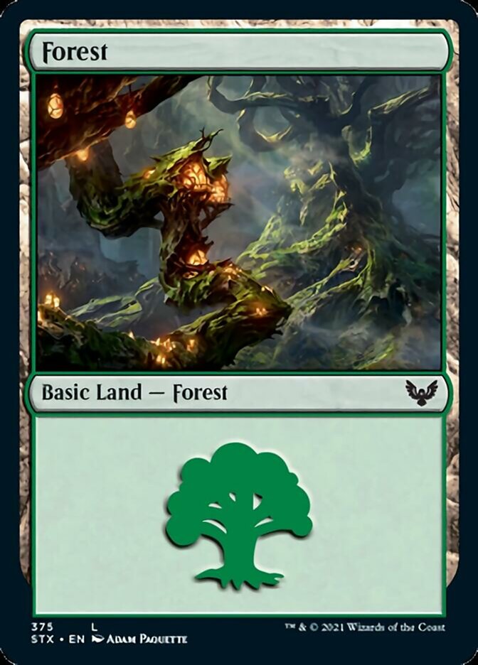 Forest (#375) [Strixhaven: School of Mages] | Fandemonia Ltd