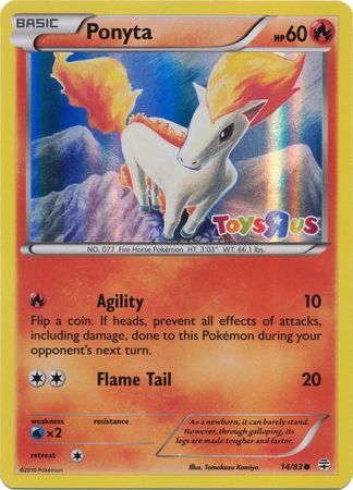Ponyta (14/83) (Toys R Us Promo) [XY: Generations] | Fandemonia Ltd