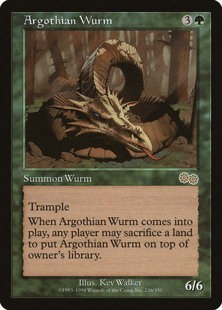 Argothian Wurm [Urza's Saga] | Fandemonia Ltd