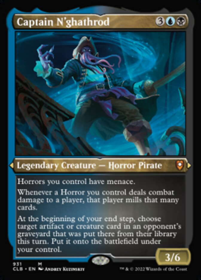 Captain N'ghathrod (Display Commander) (Foil Etched) [Commander Legends: Battle for Baldur's Gate] | Fandemonia Ltd