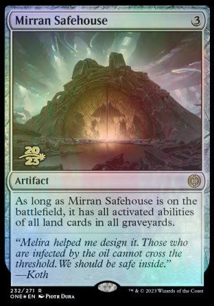 Mirran Safehouse [Phyrexia: All Will Be One Prerelease Promos] | Fandemonia Ltd