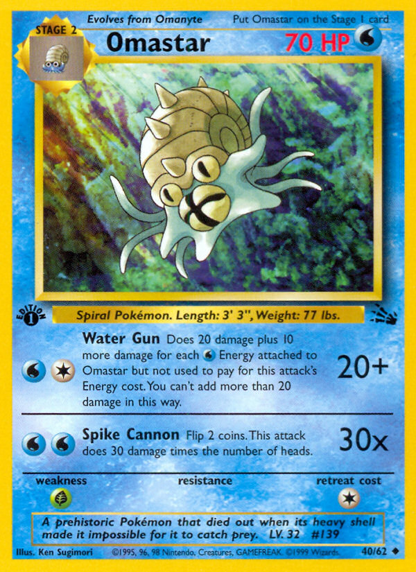 Omastar (40/62) [Fossil 1st Edition] | Fandemonia Ltd