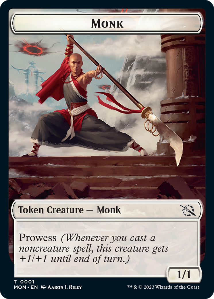 Monk // Knight Double-Sided Token [March of the Machine Tokens] | Fandemonia Ltd