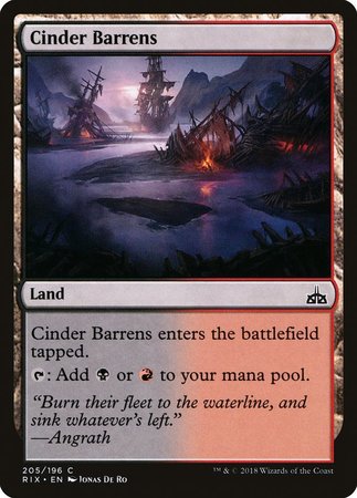 Cinder Barrens [Rivals of Ixalan] | Fandemonia Ltd