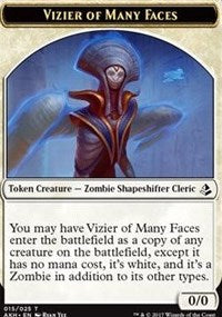 Vizier of Many Faces // Zombie Token [Amonkhet Tokens] | Fandemonia Ltd