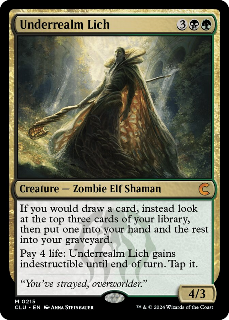 Underrealm Lich [Ravnica: Clue Edition] | Fandemonia Ltd