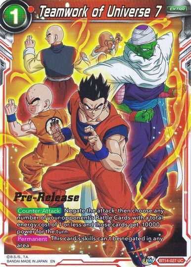 Teamwork of Universe 7 (BT14-027) [Cross Spirits Prerelease Promos] | Fandemonia Ltd