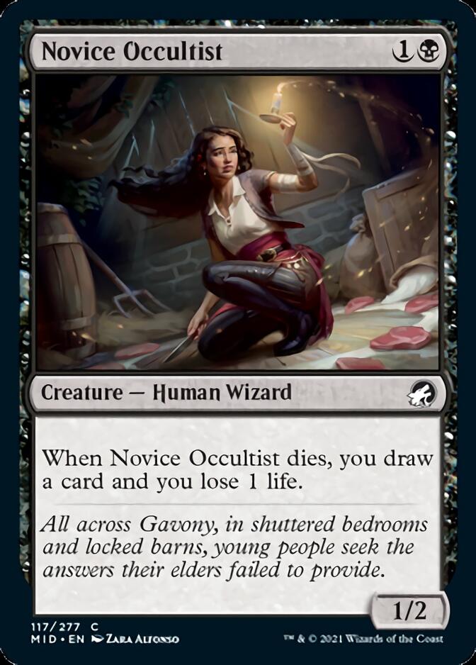 Novice Occultist [Innistrad: Midnight Hunt] | Fandemonia Ltd