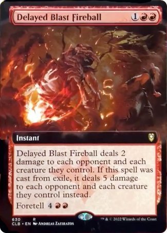 Delayed Blast Fireball (Extended Art) [Commander Legends: Battle for Baldur's Gate] | Fandemonia Ltd