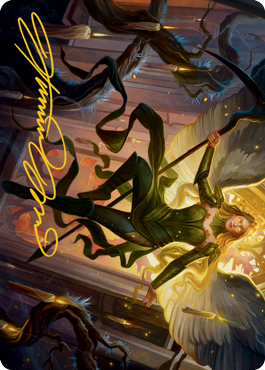 Sigarda, Champion of Light Art Card (Gold-Stamped Signature) [Innistrad: Midnight Hunt Art Series] | Fandemonia Ltd