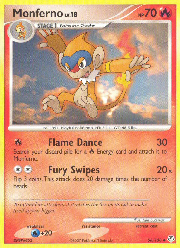 Monferno (56/130) [Diamond & Pearl: Base Set] | Fandemonia Ltd
