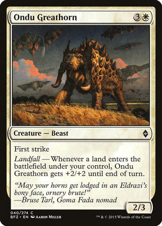 Ondu Greathorn [Battle for Zendikar] | Fandemonia Ltd