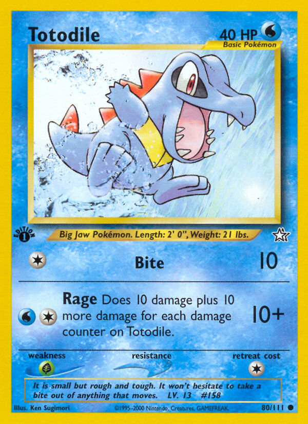 Totodile (80/111) [Neo Genesis 1st Edition] | Fandemonia Ltd