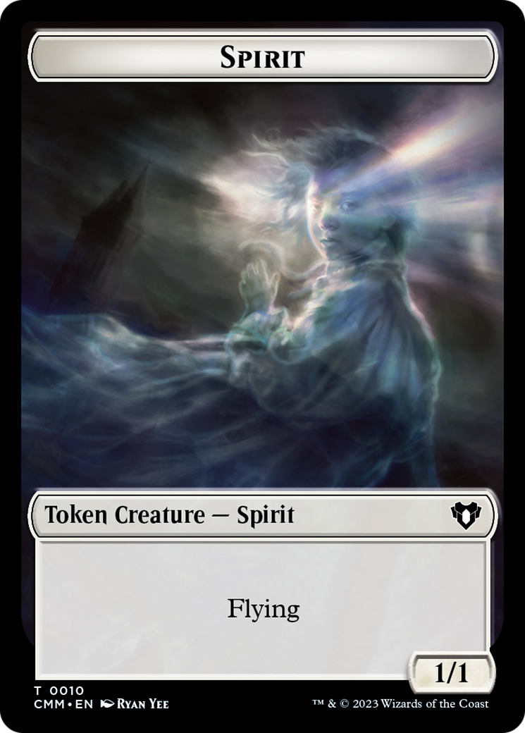 Spirit (0010) // Elemental (0037) Double-Sided Token [Commander Masters Tokens] | Fandemonia Ltd